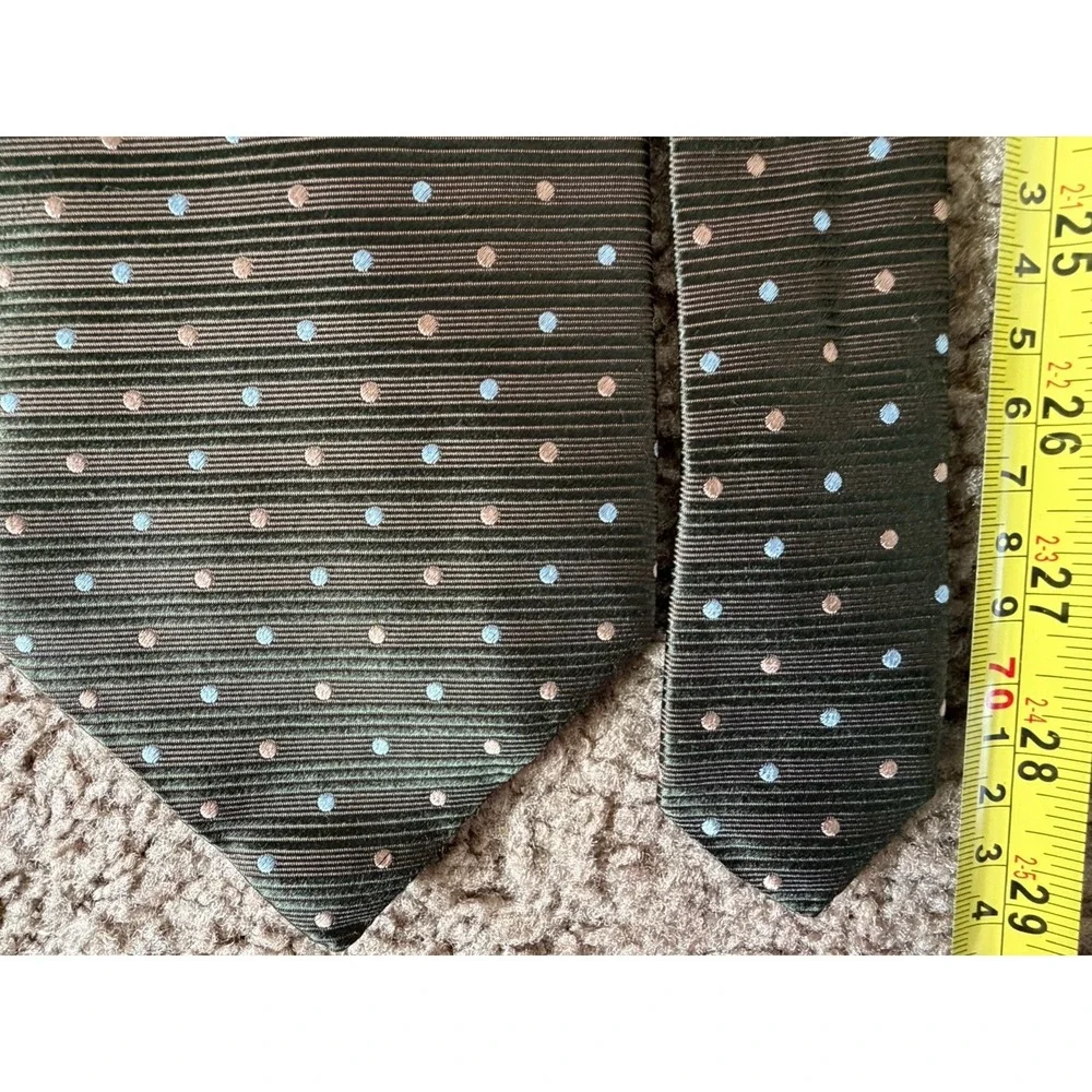 Roberto Villini Couture Neckwear Tie Multi Color Polka Dot Italy 100% Silk JBHS